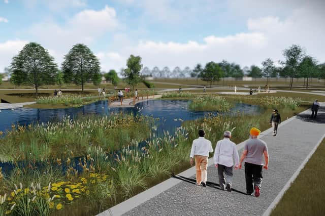 The paddling pond will be totally transformed after the work is complete as this artist's impression shows