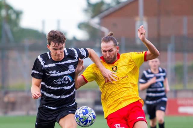 East Stirlingshire’s first competitive home fixture back at Ochilview Park saw them lose 2-1 to Albion Rovers on Tuesday night in their second Lowland League outing (Pics by Ciaran Reid)