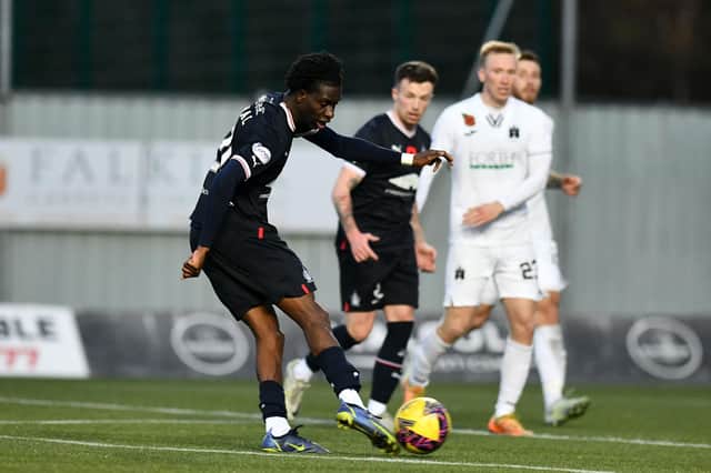 Falkirk ace Ola Lawal shoots home opener against FC Edinburgh