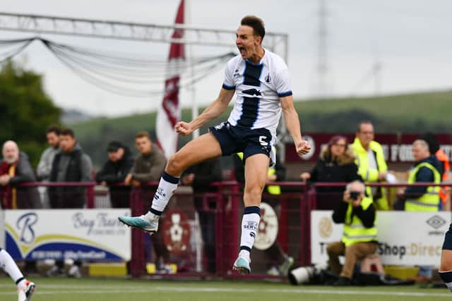 Falkirk boss John McGlynn is hoping that Liam Henderson, currently out injured, can cut down on his extravagant celebrations after matches (Photo: Michael Gillen)