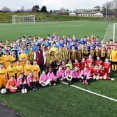 Pupils from Bo'ness schools came together for an Easter football tournament, sponsored by Bo'ness Spice.  Pictures: Michael Gillen.