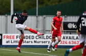 Michael Ruth lashes home Falkirk's equaliser. Picture by Michael Gillen
