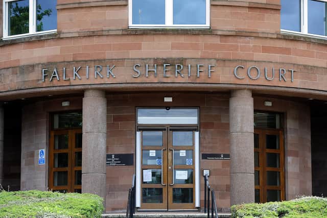 Marshall smashed a window at Falkirk Sheriff Court