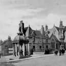 The west end of Falkirk's High Street with the Gentleman Fountain in around 1890.  (pic: submitted)