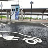 The number of electric vehicle charging points in the Falkirk area has risen in the last two years.  Pic: Michael Gillen.