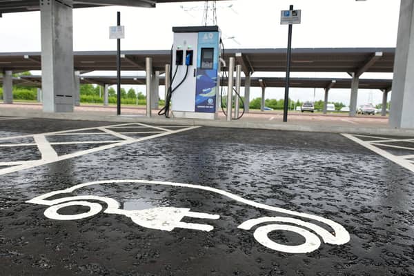 The number of electric vehicle charging points in the Falkirk area has risen in the last two years.  Pic: Michael Gillen.
