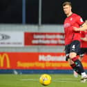 Goal-scrorer Ben Hall, pictured playing against Dumbarton at the end of last month (Photo: Michael Gillen)