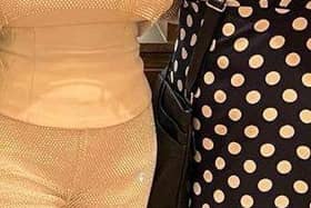 Marion Gillooly, from Grangemouth, with Dolly Parton. (Pic. Contributed.)