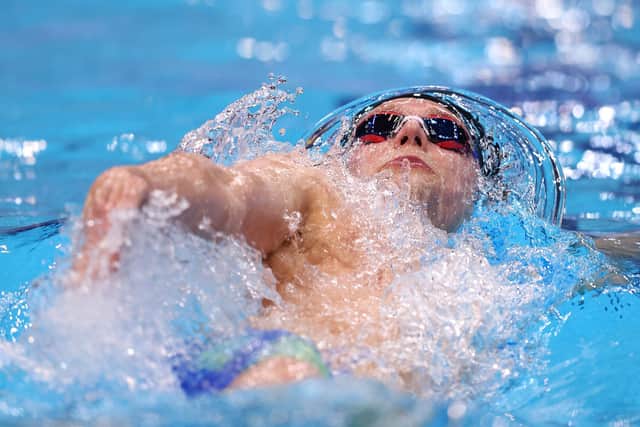 LONDON, ENGLAND - APRIL 05: Duncan Scott of University of Stirling competes in the Men's 200m IM Paris - Final during day four of the British Swimming Championships 2024 on April 05, 2024 in London, England. (Photo by Richard Pelham/Getty Images)