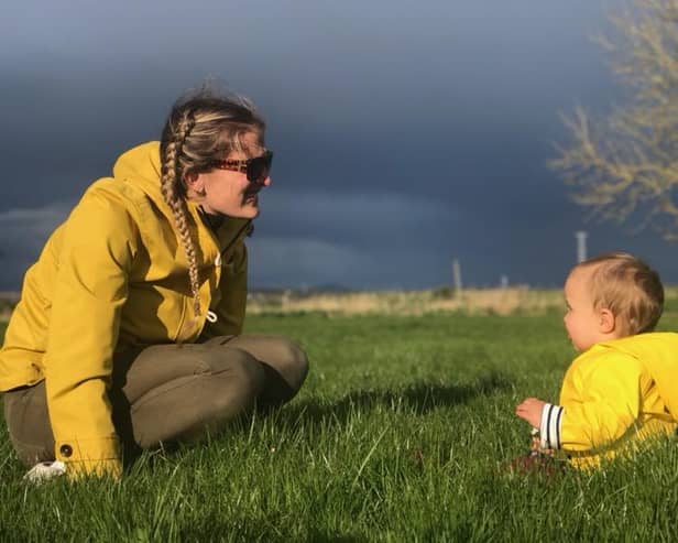 Kyle Paterson captured this image of wife Joanna and daughter Pheobe in a park in Airth.