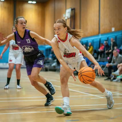 Falkirk Fury ace Sophie Cram on the ball; her side lost out to St Mirren over the weekend on SBC league duty in Paisley despite a spirited performance (Stock photo: Gary Smith)