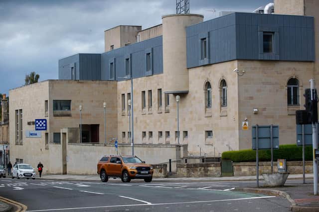 Hamilton man James McFadden sang sectarian songs on the way to and at Falkirk Police Station.