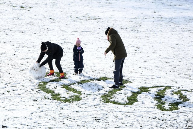 Building a snowman ...