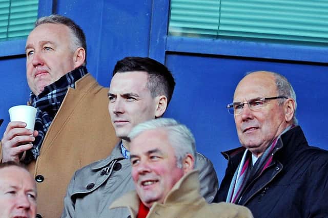 Alan Gow (centre) will join the Bairns boardroom. Picture: Michael Gillen.