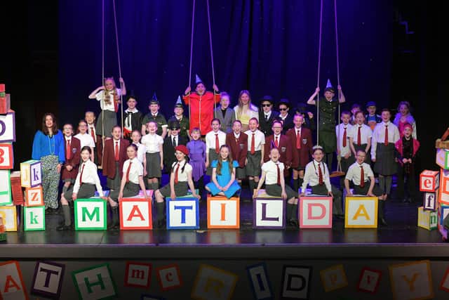 The cast of Project Theatre's junior theatre production of Matilda Jr.   Pic: Michael Gillen.