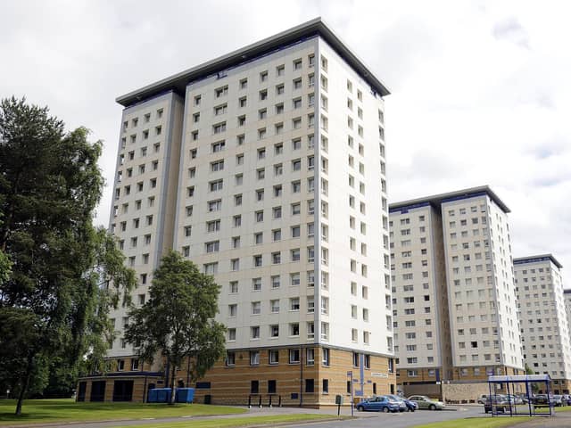 Mine water could possibly be used to power heating systems in high rise flats in Falkirk's Callendar Park. Pic: Michael Gillen