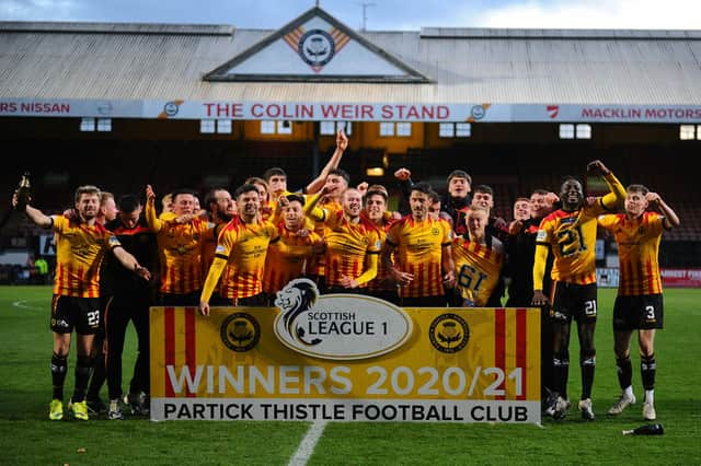 Partick Thistle lifted the title after beating Falkirk 5-0