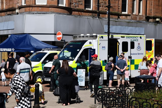 The High Street was packed with emergency vehicles on Wednesday - but it was all for a community event
