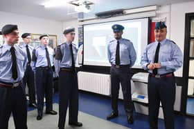 Regional Inspection for Best Squadron in Scotland by Group Captain Sohail Khan, right.