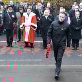 A wreath was also laid on behalf of the Scottish Fire and Rescue Service.