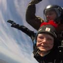 Freefalling from 10,000 feet - all the more incredible as Tyler is scared of heights!