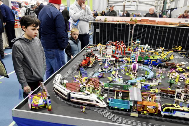 The Lego display was a hit with the young visitors.