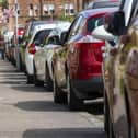 New laws banning motorists parking on pavements will be introduced in Falkirk some time this year.  Photo: Lisa Ferguson