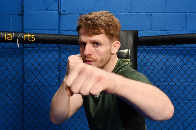 Falkirk MMA star Keir Harvie, 25, training out of Higher Level in Bathgate, is preparing for his Cage Warriors 171 bantamweight bout with Kaique Modesto (Pictures by Michael Gillen)