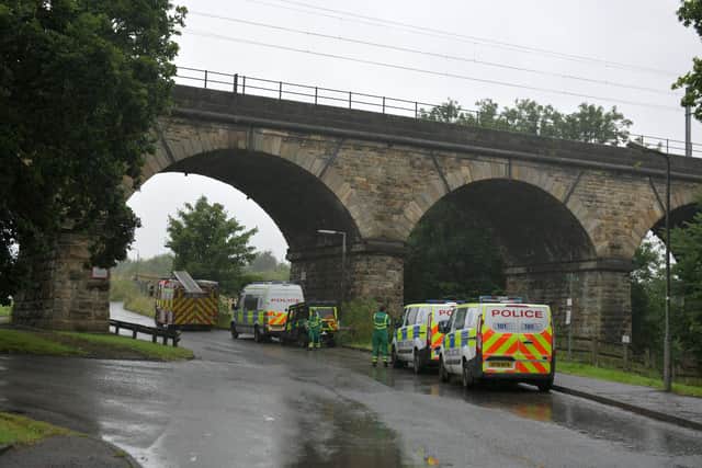 The body was found near Larbert Viaduct