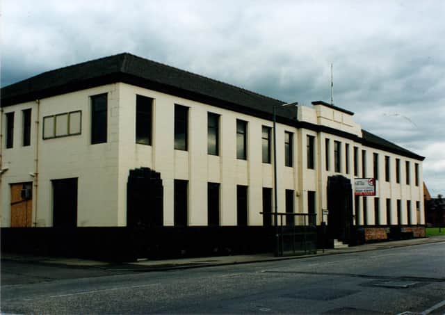 The art deco office of Falkirk Iron Company, opened in 1936 and designed by John G Callander, is now flats