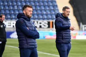 Falkirk co-managers Lee Miller and David McCracken.