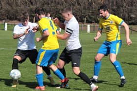 Dunipace beat St Andrews United 4-1 despite going down to ten men in the first half (Pictures: John Stevenson)