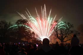 Thousands turned out on Saturday night to watch the fireworks display in Falkirk's Callendar Park. Pic: Scott Louden.