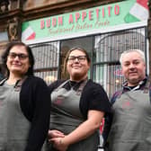 Buon Appetito owner Simona Minchella, centre, with mum Gabriella Minchella and dad Bruno Minchella.