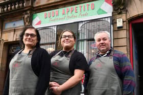 Buon Appetito owner Simona Minchella, centre, with mum Gabriella Minchella and dad Bruno Minchella.