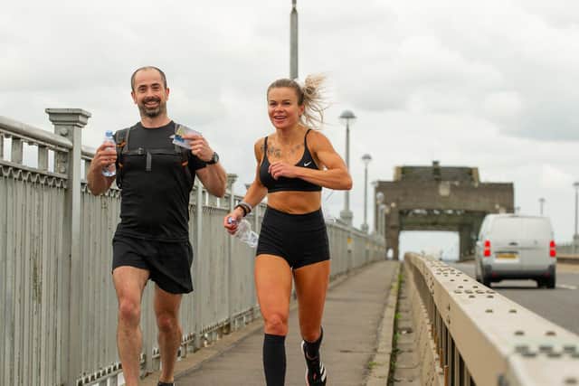 John Denovan and Joda Quigley on their big run from Camelon to Rosyth and back