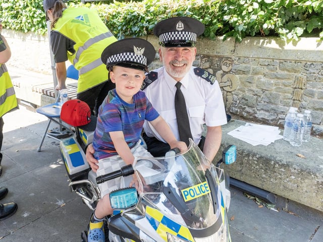 A variety of police vehicles were on display during the day.