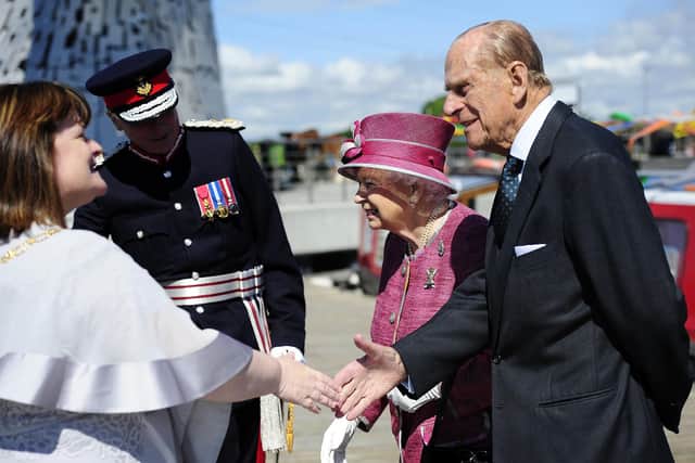 Ann Ritchie, then the depute provost, met the Royal couple