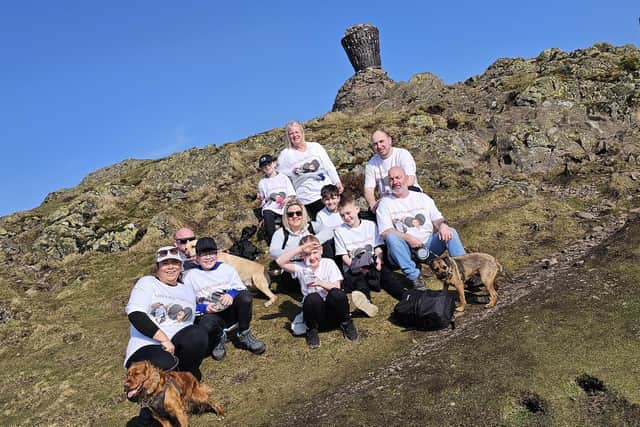 Finlay was joined by 13 members of his close family and friends for the fundraising climb.  (Pic: submitted)