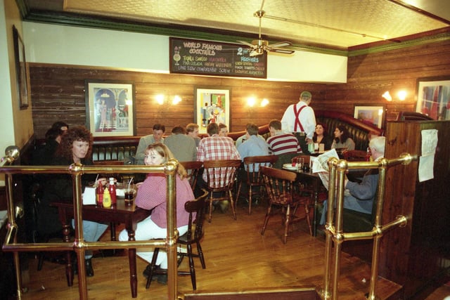 How about a bite to eat in Jonny Ringos Diner, in Park Lane. Here it is in February 1997.