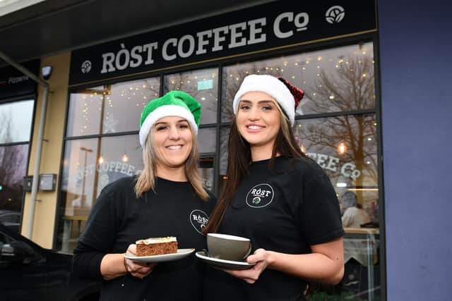 Ròst Coffee Co opening on Christmas Day for those who are alone. Sisters Emma and Hayley Dibdin will be there to hand out free refreshments. Pic: Michael Gillen
