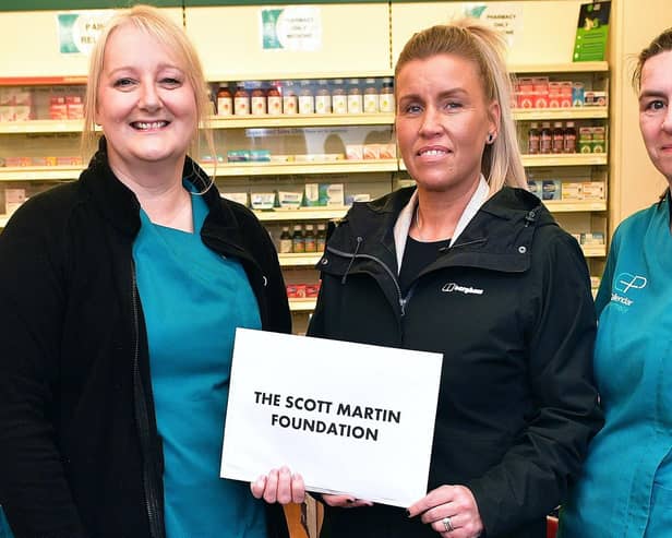 Samantha Merrilees, centre, and family members will be fundraising for The Scott Martin Foundation later this year. Pic: Michael Gillen