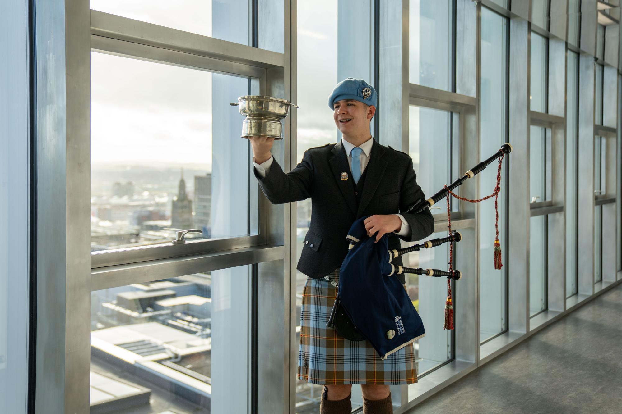 Success at Royal National Mòd for Falkirk piper and junior choir