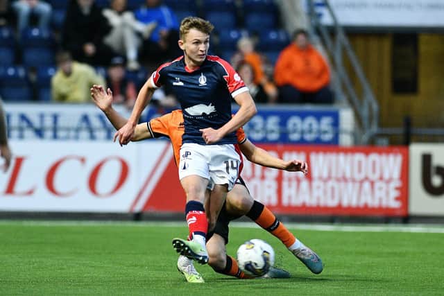 Falkirk’s Finn Yeats has had a stellar start to the 2023/24 campaign despite being fielded at right back instead of central midfield (Photo: Michael Gillen)