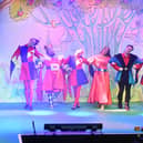 The cast of Sleeping Beauty take a bow in what was the last panto to be staged at the old Town Hall