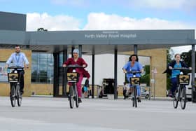 Scotland’s largest e-bike scheme was launched at Forth Valley Royal Hospital by Forth Environment Link in 2019. Picture: Michael Gillen.