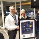Bo'ness United Community FC representatives who were presented with award