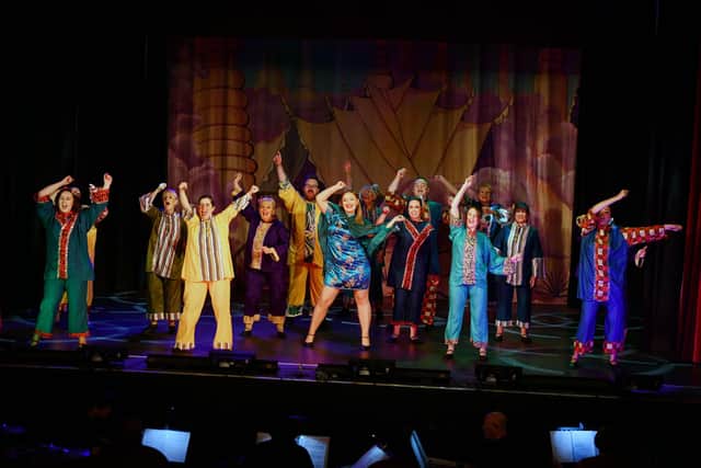 Larbert Musical Theatre put on an all-singing, all-dancing display with their performance of Aladdin at the Dobbie Hall. Picture: Michael Gillen.