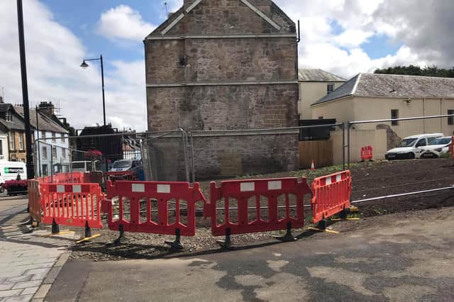 One of the gap sites on Linlithgow High Street.
