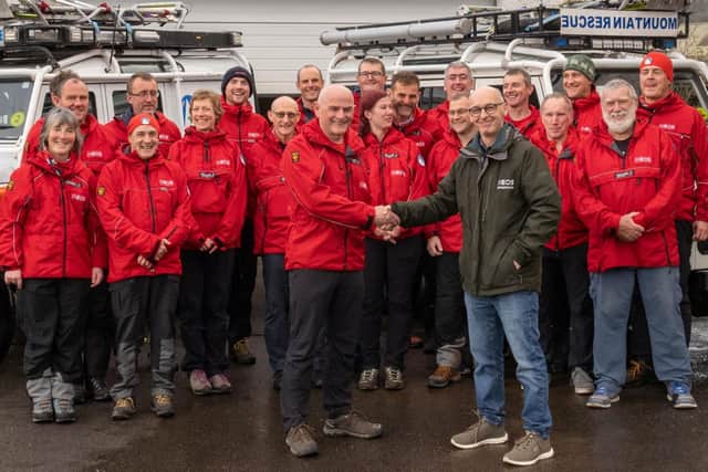 The £15,000 donation from Ineos will fund vital equipment to help Ochil Mountain Rescue Team continue its life saving work